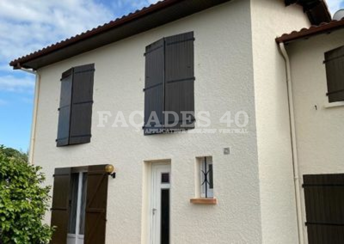 Rénovation d'un crépis projeté avec mise en peinture des façades