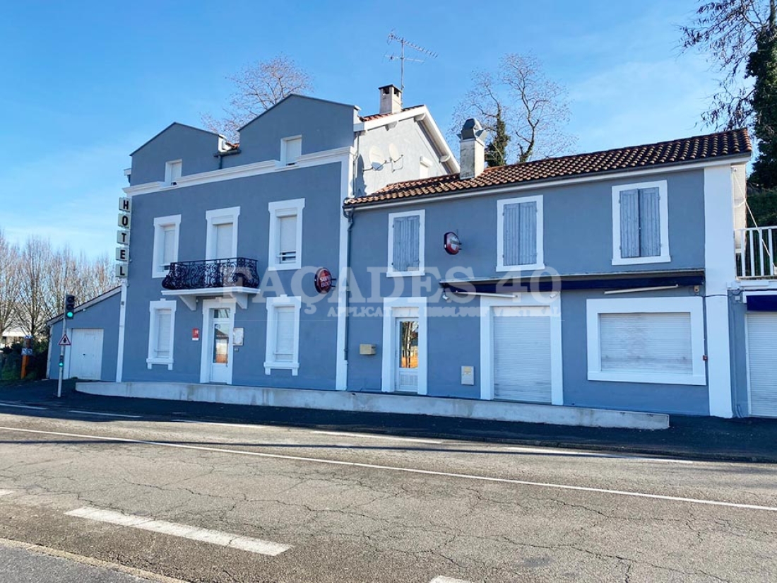 Ravalement des façades de l'Hôtel de la gare à Mont-de-Marsan - Après