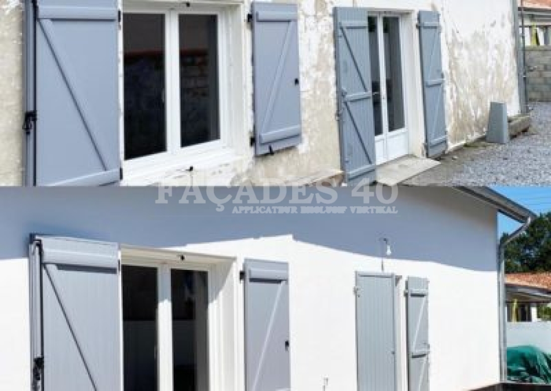 Décapage et rénovation des façades d'une maison